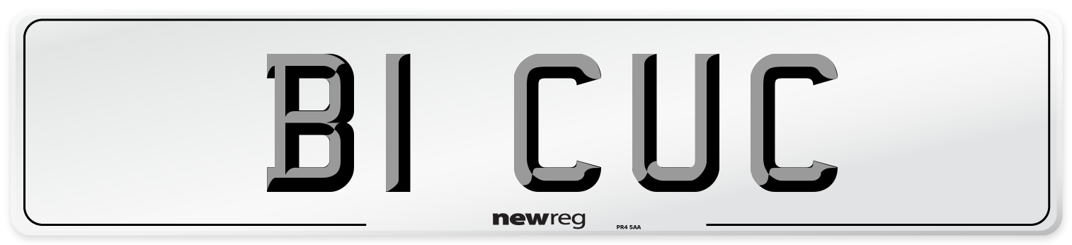 B1 CUC Number Plate from New Reg